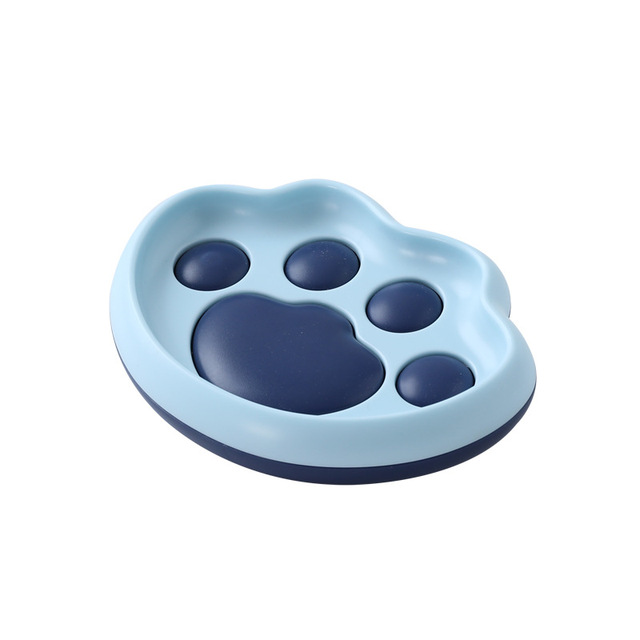 Cute Cat Claw Graphic Bathroom Soap Dish Strong Drill-Free Wall Mounted Drain Soap Rack Cartoon Soap Tray Bathroom Accessories