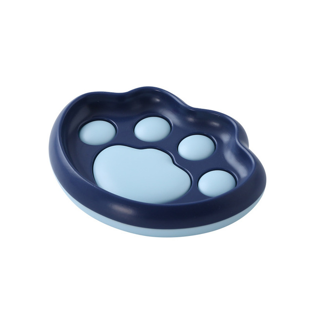 Cute Cat Claw Graphic Bathroom Soap Dish Strong Drill-Free Wall Mounted Drain Soap Rack Cartoon Soap Tray Bathroom Accessories