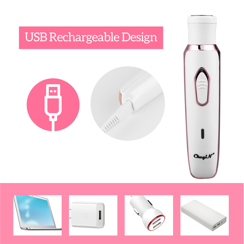 4 in 1 Electric Women Epilator Bikini Body Armpit Electric USB Rechargeable Hair Removal Trimmer