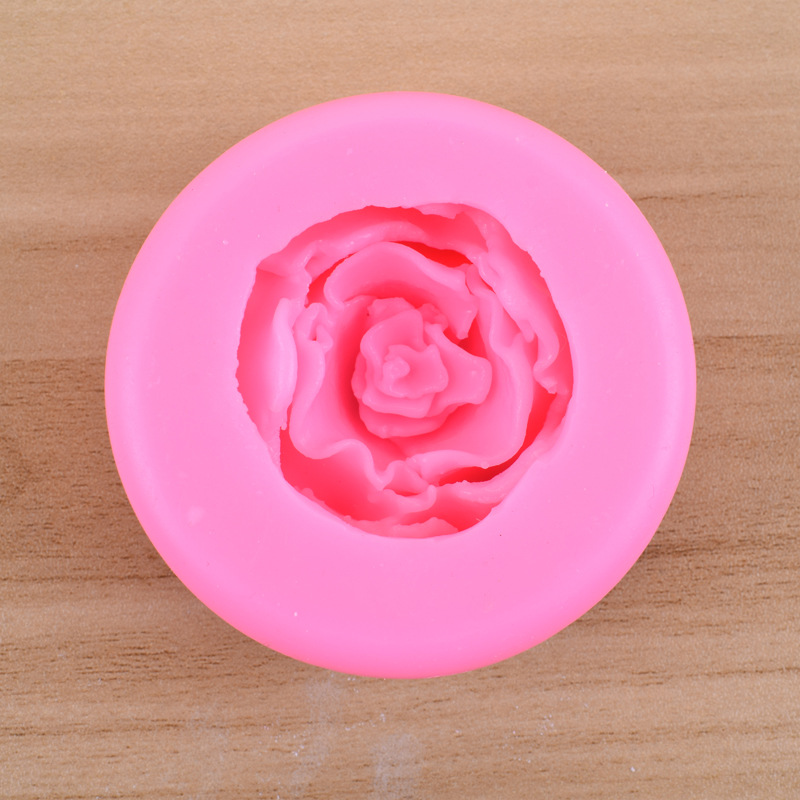 Rose Flower Soap Silicone Mold DIY Fondant Cake Decoration Baked Soft Clay Plaster Drip Mold