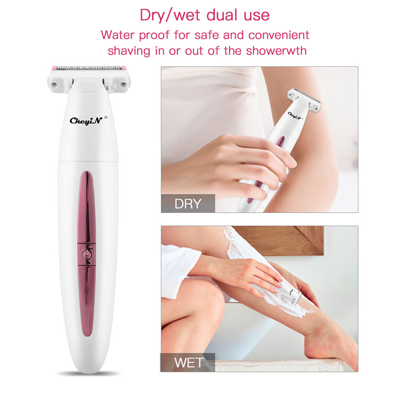 Waterproof Electric Women Epilator Hair Removal Face Bikini Legs Depilatory Trimmer Razors