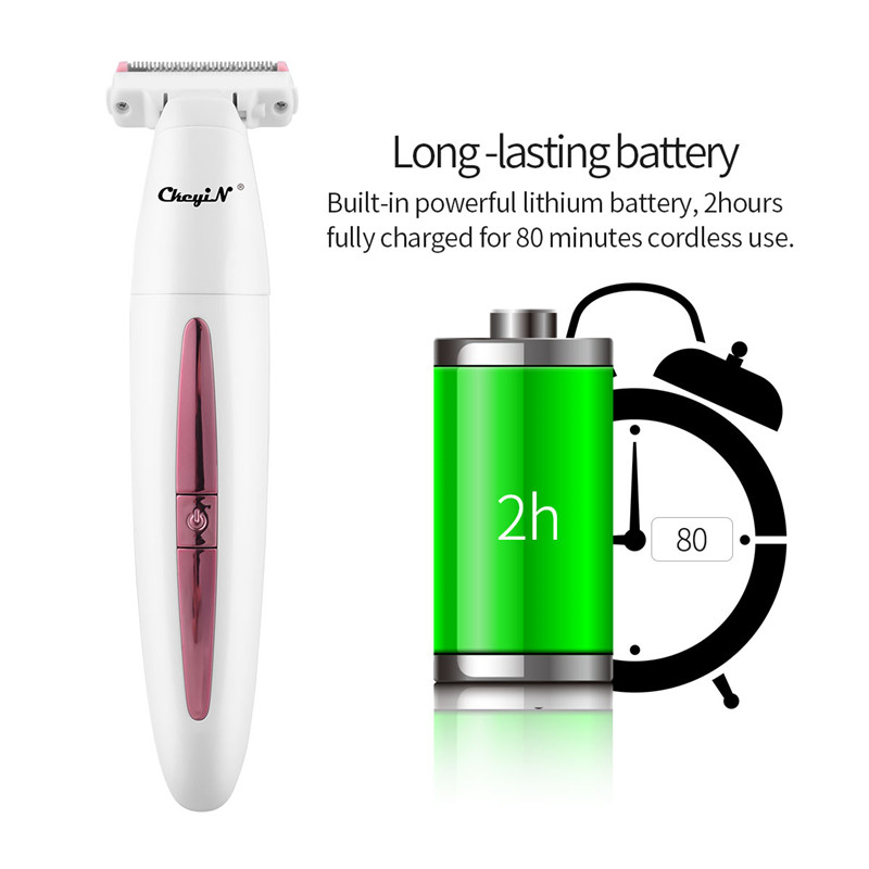 Waterproof Electric Women Epilator Hair Removal Face Bikini Legs Depilatory Trimmer Razors