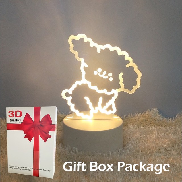 Decorative Night Lights Creative Kawaii Bear Teddy Night Lamp Projection home decoration