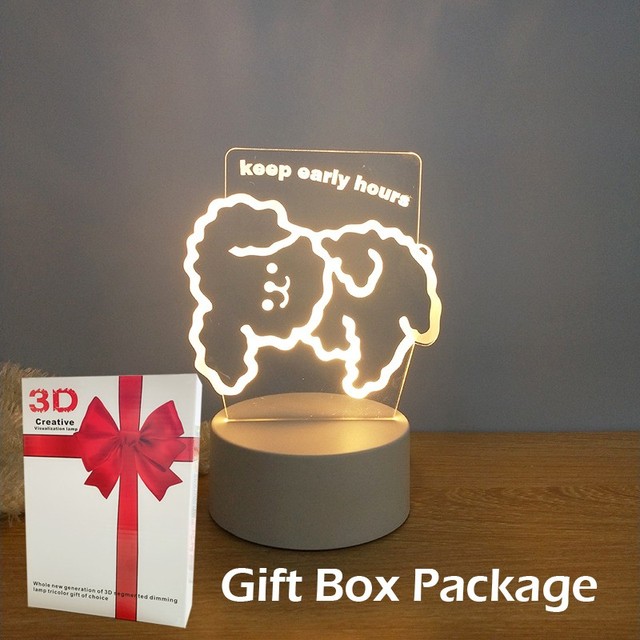 Decorative Night Lights Creative Kawaii Bear Teddy Night Lamp Projection home decoration