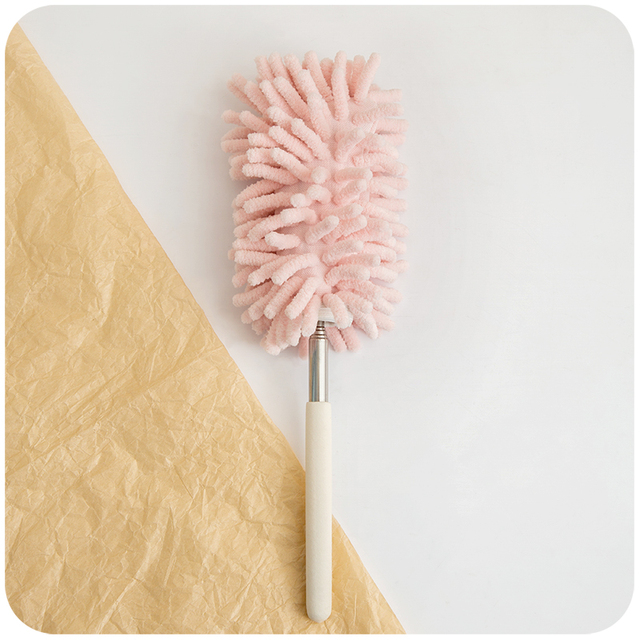 Feather Duster Brush Macaron Extendable Without Hair Removal Dust Sweeping