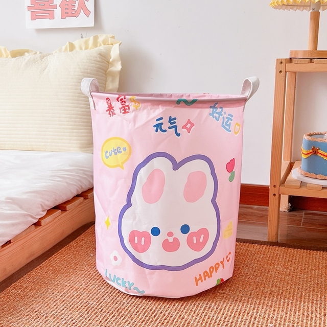 Cute Foldable Laundry Basket Organizer Canvas Storage Basket