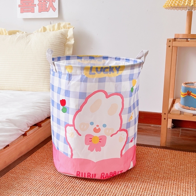 Cute Foldable Laundry Basket Organizer Canvas Storage Basket