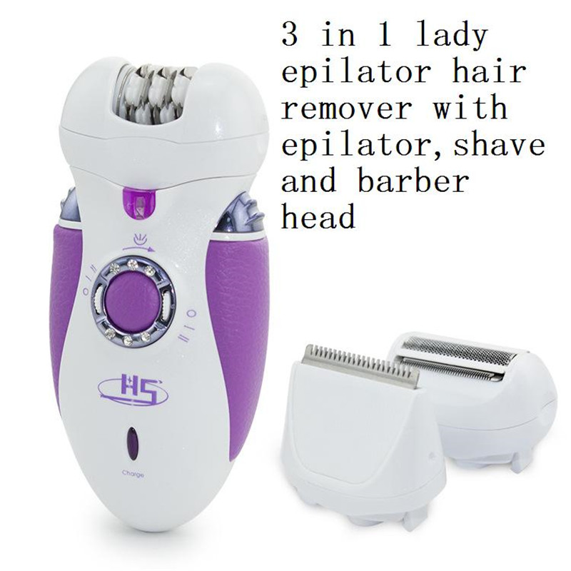 3 in 1 Electric Lady Epilator Woman Shaver Razor Body Hair Removal