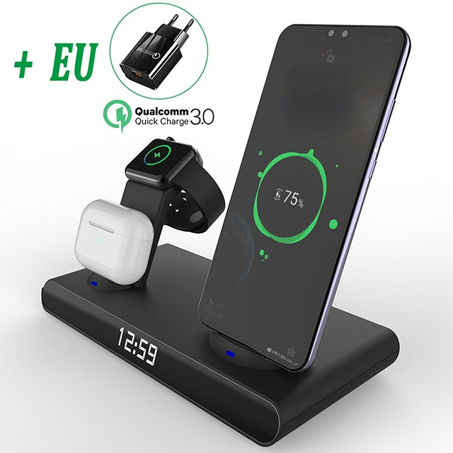 6 in 1 30W Wireless Charger for iPhone 13 12 Pro Max X Samsung Fast Chargers for Apple Watch 6 SE Airpods Pro 2 3 Charger Holder