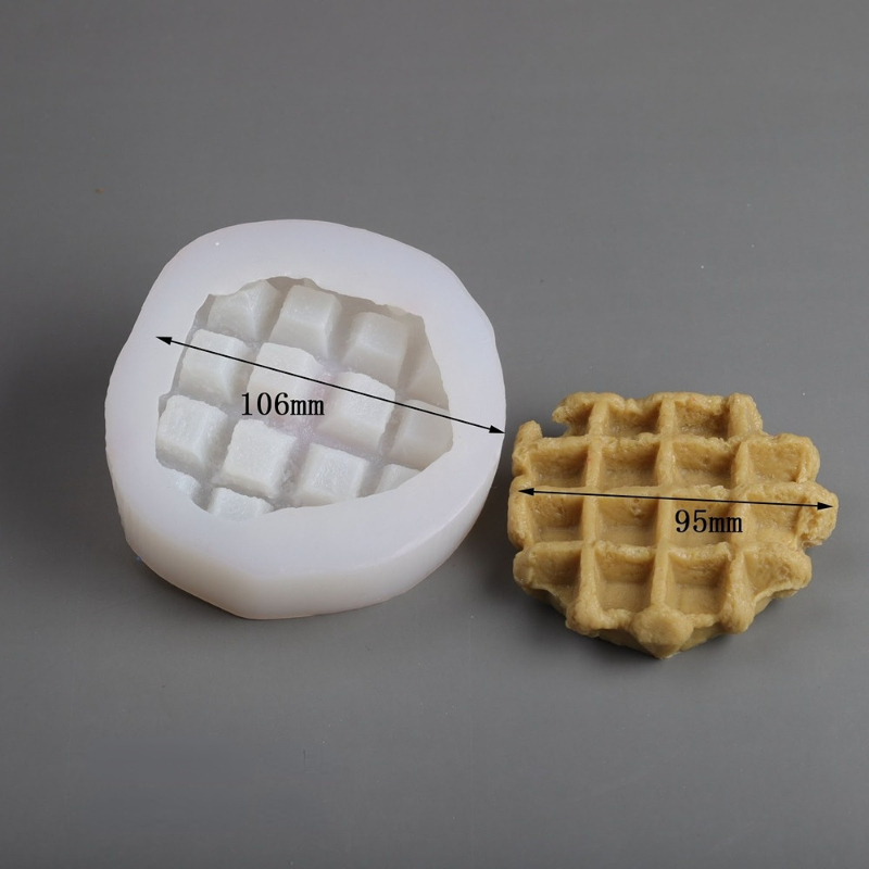 Baking Mold for Waffle Kitchen Accessories Reusable Handmade 3D Silicone Fondant Mold Party Cake Decoration Biscuit Making Mould