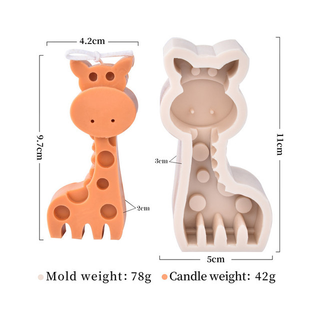 Animal Shape Silicone Baking Fondant Mold Cake Decoration Kitchen Tool DIY Handmade Chocolate Aromatherapy Candle Making Mould