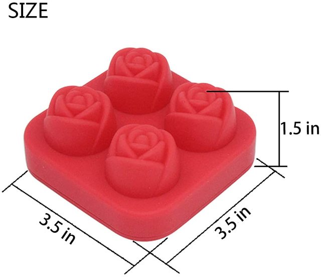 3D Big Rose Ice Cube Mold Trays for Whiskey Cocktail Freezer Silicone Ice Ball Maker Reusable DIY Bar Frozen Mould Kitchen Tools