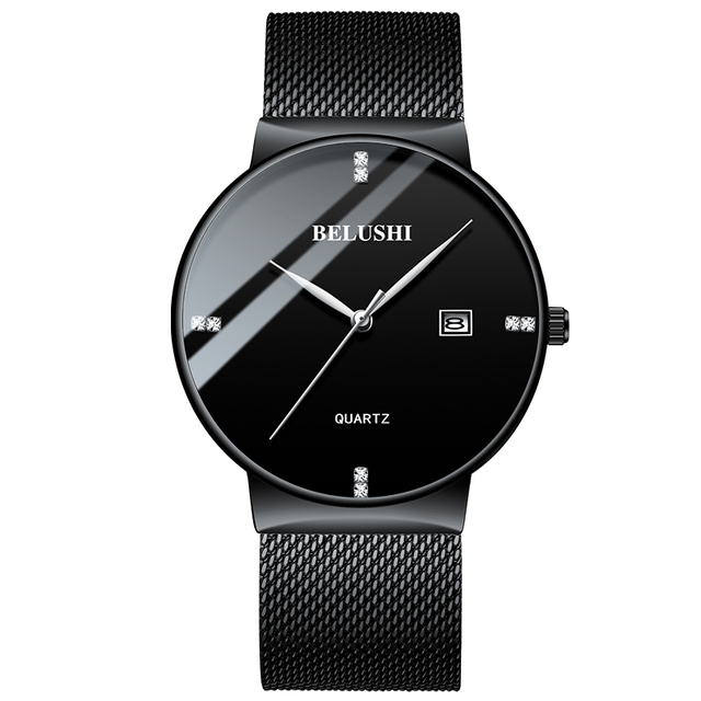 2022 Belushi Fashion Ultra Thin Men Watches Top Luxury Brand Business Mens Wristwatch Simple Rose Gold Watch Mens