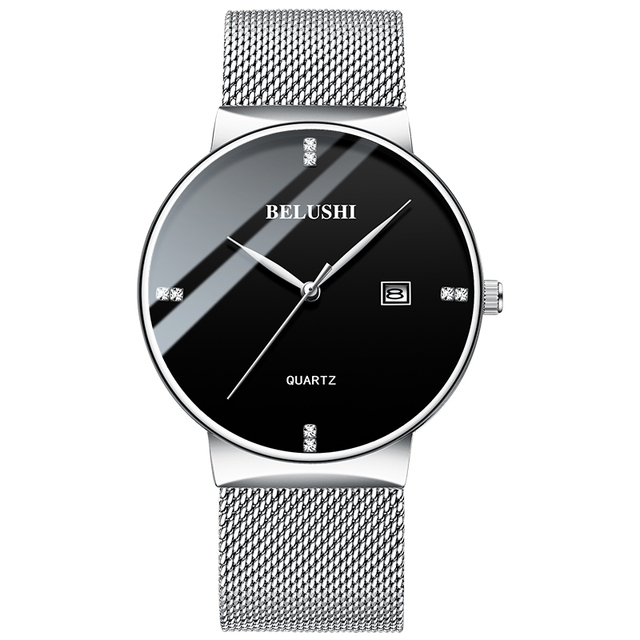 2022 Belushi Fashion Ultra Thin Men Watches Top Luxury Brand Business Mens Wristwatch Simple Rose Gold Watch Mens