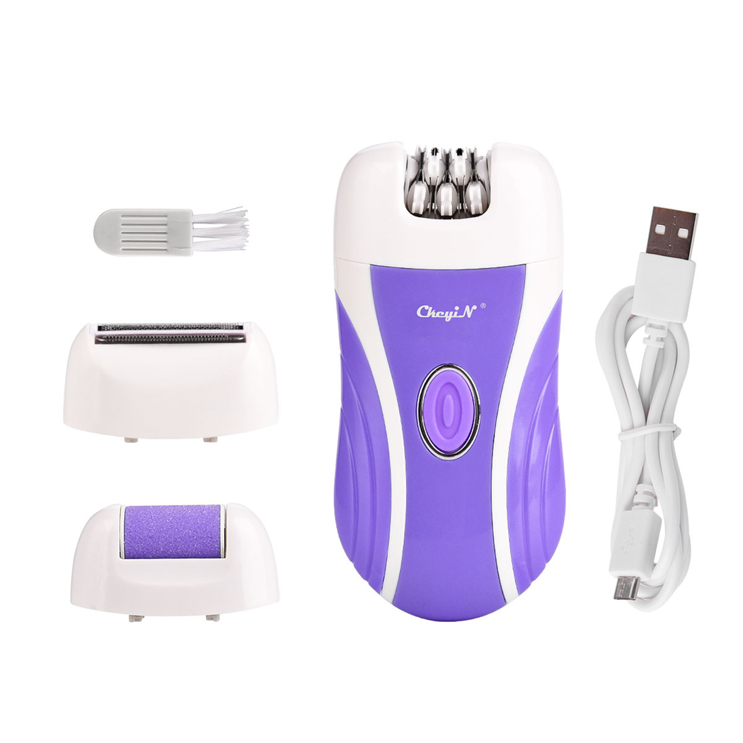 3 in 1 Women Electric Epilator Shaver Rechargeable Depilador Lady Shaving Hair Removal