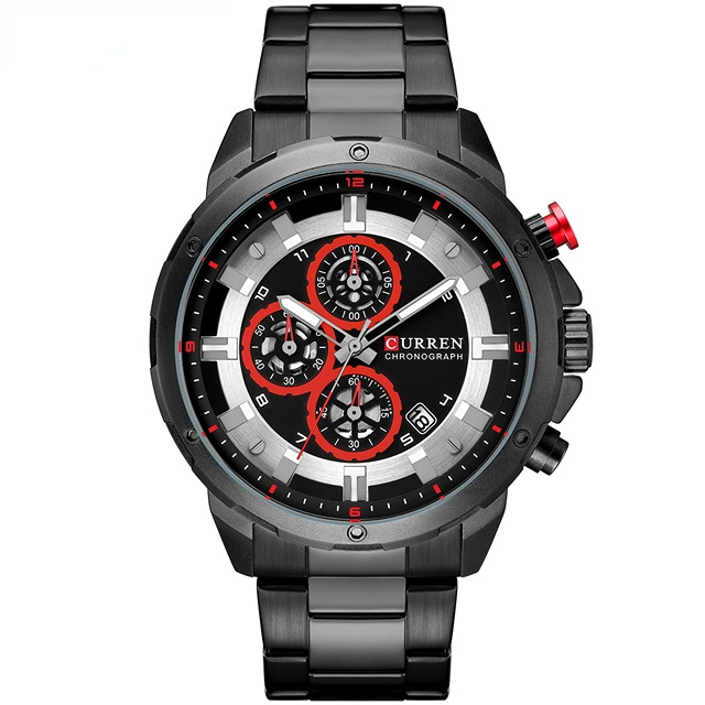 Mens Watches Luxury Brand Quartz Watch Stainless Steel Wristwatches Blue Clock Brand Sporty Watch with Chronograph