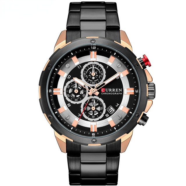 Mens Watches Luxury Brand Quartz Watch Stainless Steel Wristwatches Blue Clock Brand Sporty Watch with Chronograph