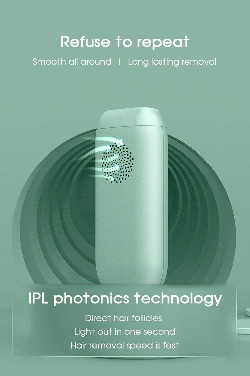 Laser LED Epilator Skin Rejuvenation IPL Permanent Professional Painless Hair Remover