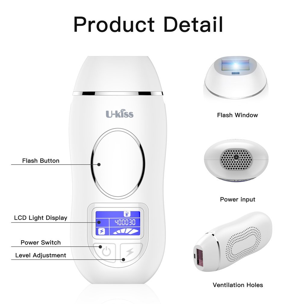 Painless Women Electric Laser Epilator Depilador Compact Size Body Armpit Underarm