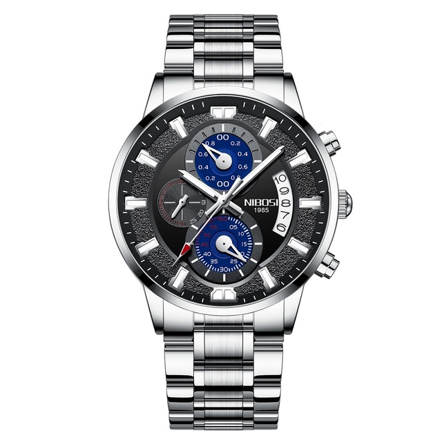 Brand Luxury NEW Fashion Mens Watches Black Clock Quartz Wristwatch Business Sports Chronograph Male