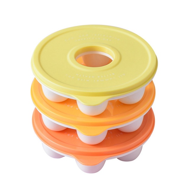 3pcs Donuts Modeling Ice Box Plastic Ice Grid Mold Sealed Homemade Ice Box With Cover Ice Cubes Mold Kitchen Supplies