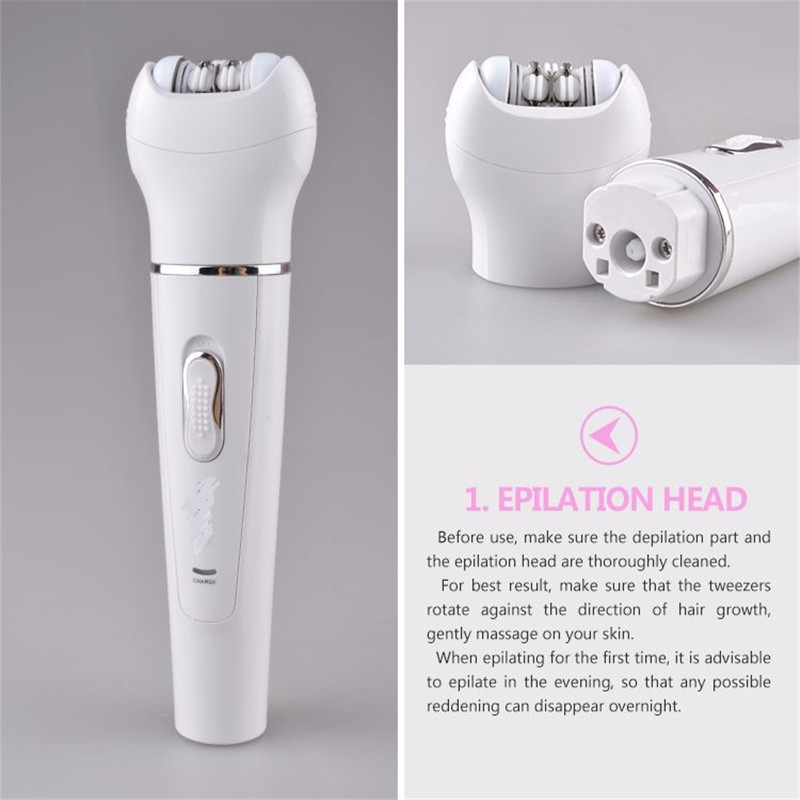 5 In 1 Electric Lady Epilator Bikini Trimmer Women Shaver Razor Leg Underarm Haircut Machine