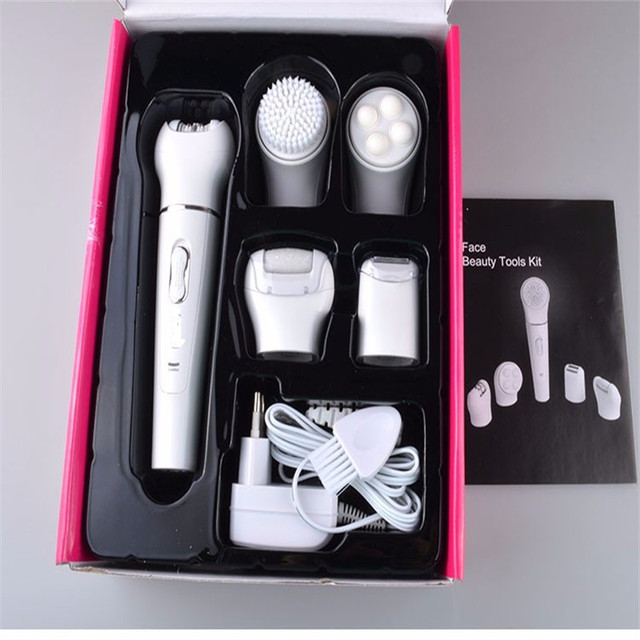 5 In 1 Electric Lady Epilator Bikini Trimmer Women Shaver Razor Leg Underarm Haircut Machine