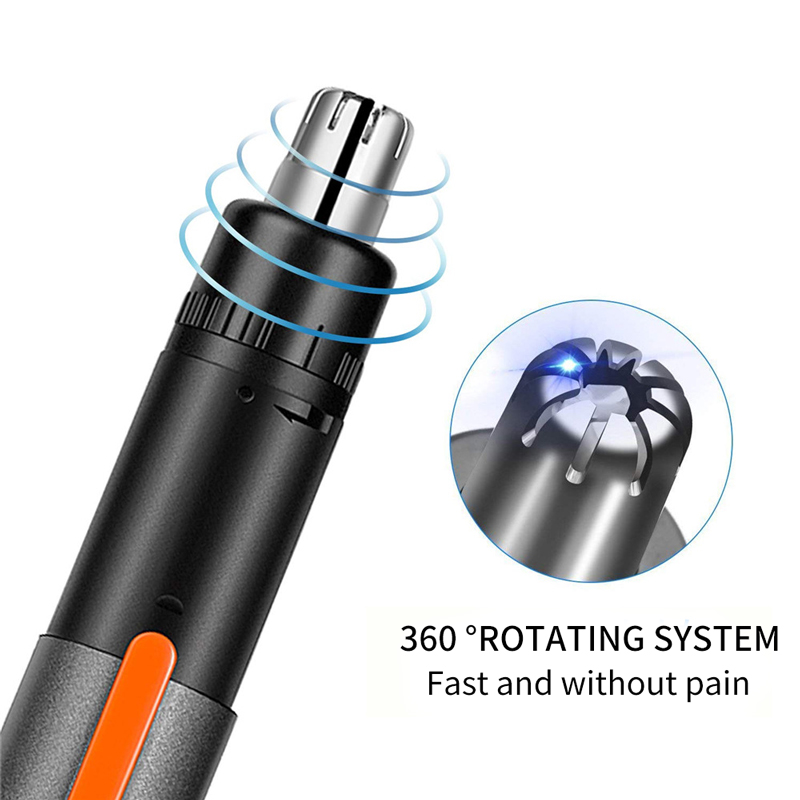 Nose Trimmer Mini Epilator for Nose & Ear Hair with USB Fast Charging Painless Dual-Edge