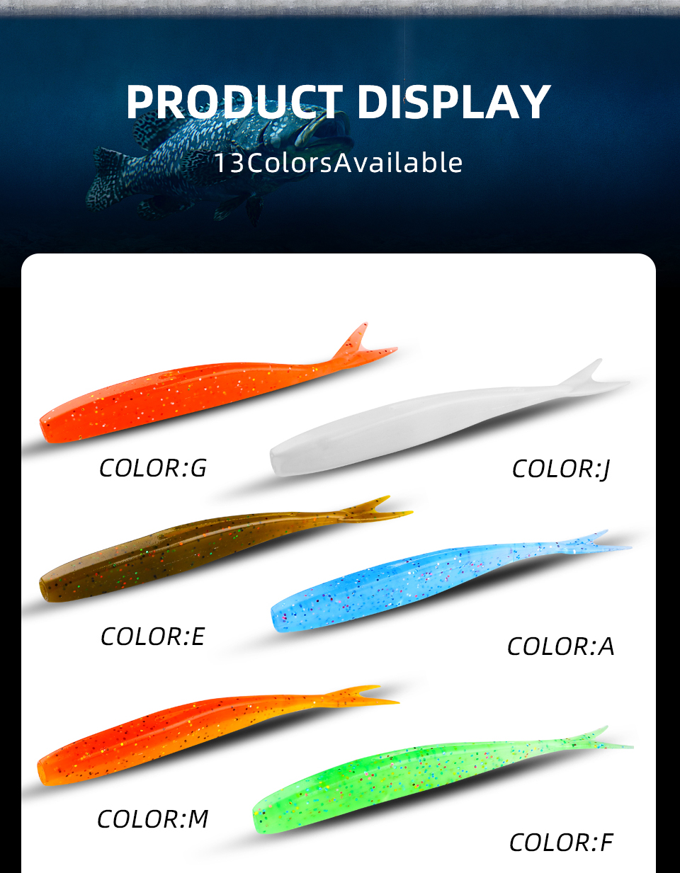 75mm 1.8g 15pcs per lot  new Fishing Lures soft lure  Artificial Bait Predator Tackle jerkbaits for pike and bass