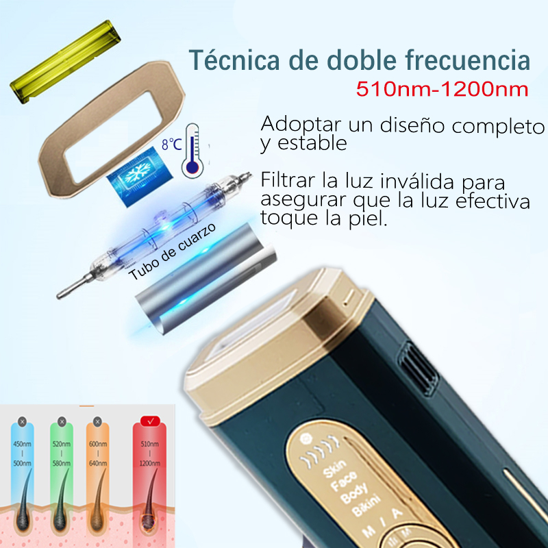 Ice Laser Epilator with Cooling Ipl  Hair Remova  Fotoepilator  9999XX Flashes