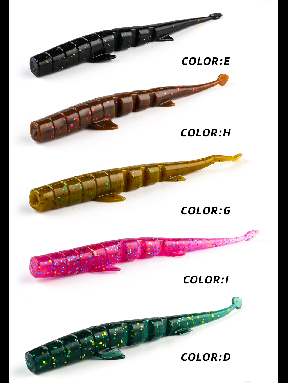 UNAGI Slug  Soft Lures 64mm 88mm Fishing Artificial Lures Silicone Bass Pike Minnow Swimbait Jigging Plastic Baits Worm