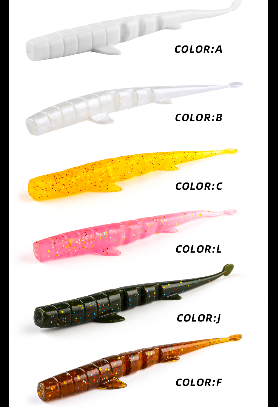 UNAGI Slug  Soft Lures 64mm 88mm Fishing Artificial Lures Silicone Bass Pike Minnow Swimbait Jigging Plastic Baits Worm