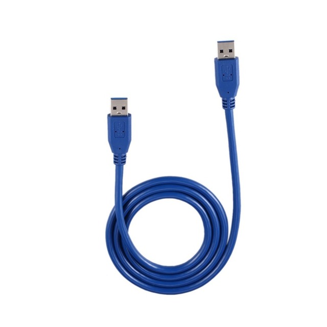 Mining Cable Portable Blue Solid 3FT/1M SuperSpeed Computer USB 3.0 Type A Male to Type A Male M/M M2M Extension Cable Cord Wire