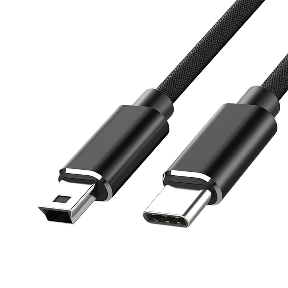 Cable Type C To Mini/micro USB Metal Polished Wire Fast Charging Data Transmission Line Adapter Cable