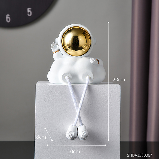 Astronaut Resin Figurines Nordic Creative Home Decor Instrument  Bookshelf Bedroom Desktop Decor Easter Children's Gifts