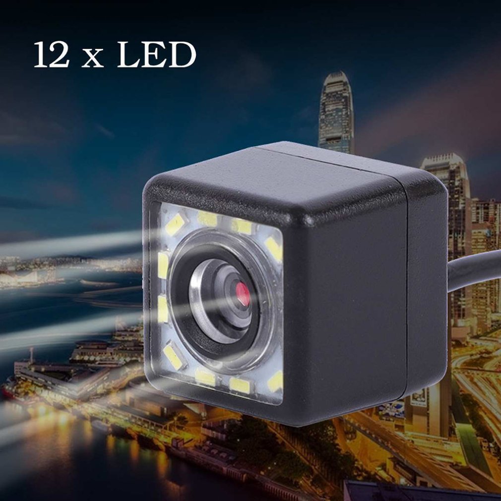 Car Rear View Camera Universal 12 LED Night Vision Backup Parking Reverse Camera Waterproof 170 Wide Angle HD Color Image