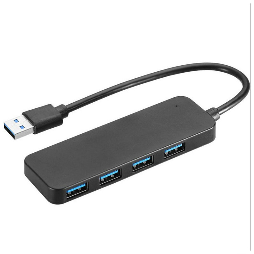 Ultra-thin 4-port Docking Stations  USB 3.0 HUB High Speed Indicator Light USB Hub For Multi-device Computer Laptop Desktop PC Adapter USB 3.0 HUB