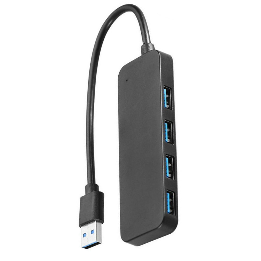 Ultra-thin 4-port Docking Stations  USB 3.0 HUB High Speed Indicator Light USB Hub For Multi-device Computer Laptop Desktop PC Adapter USB 3.0 HUB