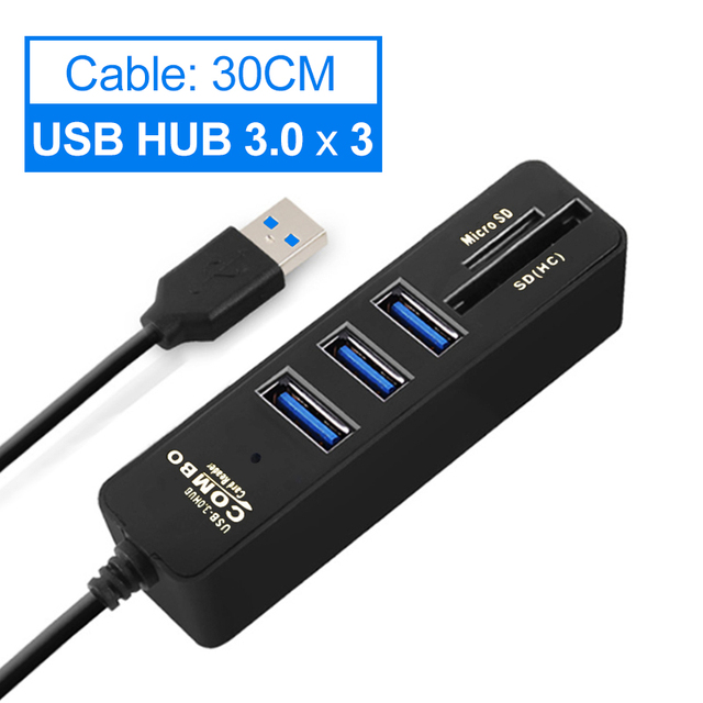 USB Hub 3.0 Multi USB Docking Stations Splitter 2.0 USB 3.0 Hub 3/6 Port Expander Adapter Micro TF/SD Card Reader Computer Accessories hab For PC