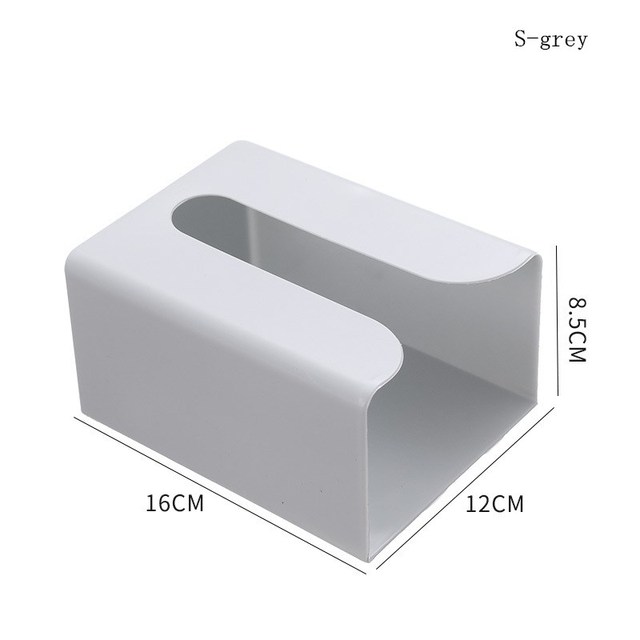 Quality Wall Mounted Tissue Box Adhesive Tissue Shelf Napkin Holder Garbage Bag Dispenser Rack Storage Home Space-saving Shelf