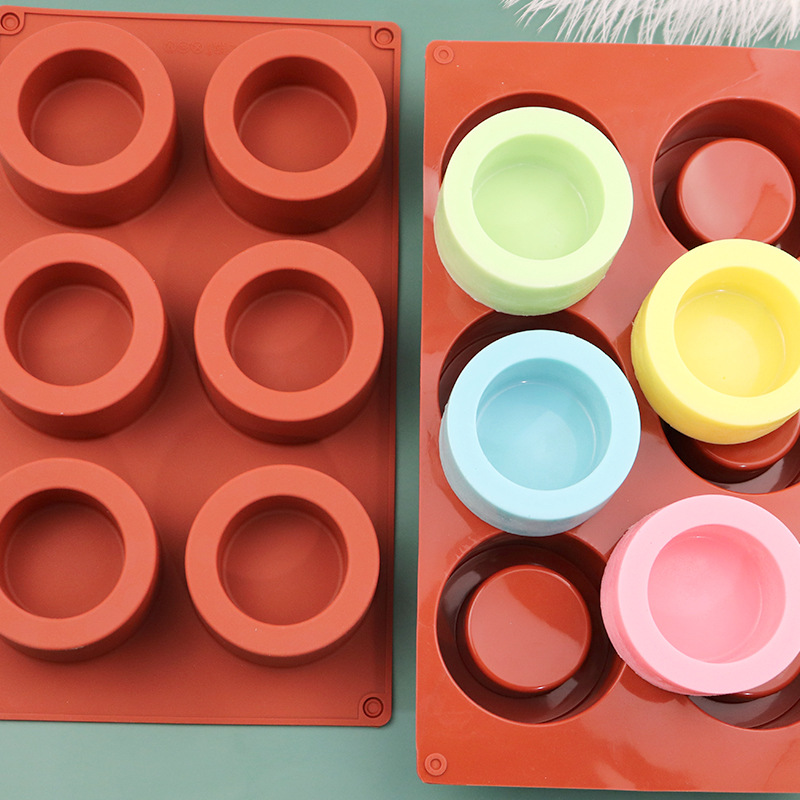 6 Holes Silicone Succulent Plants Pot Handmade Soap Molds DIY Silicone Cake Mold Handmade Art Making Tools