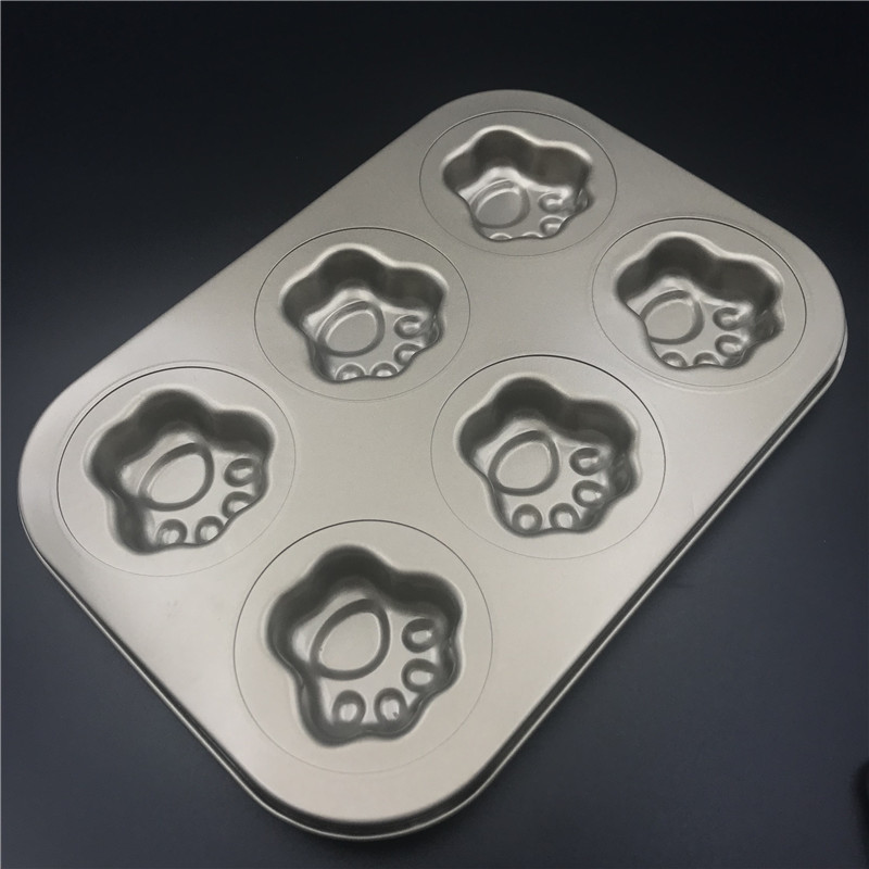 Non-stick Carbon Steel Cupcake Muffin Mold Cat Claw Baking Pan Cake Pan Cookie Mold Kitchen Tools