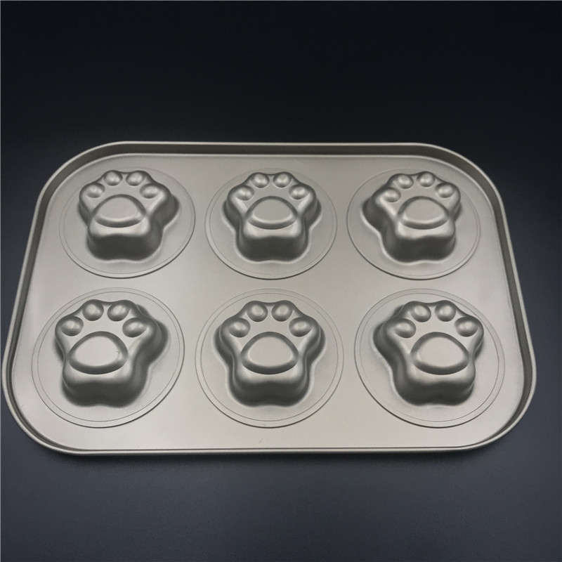 Non-stick Carbon Steel Cupcake Muffin Mold Cat Claw Baking Pan Cake Pan Cookie Mold Kitchen Tools