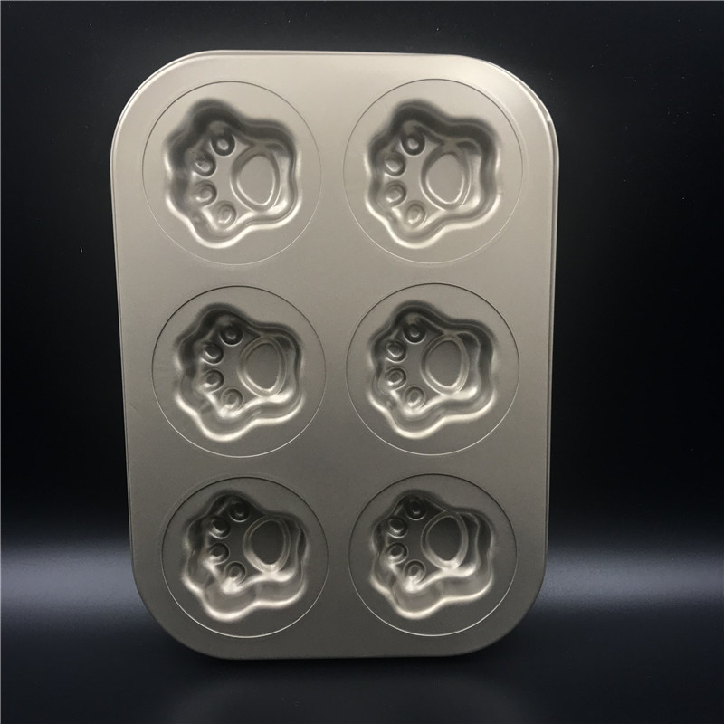 Non-stick Carbon Steel Cupcake Muffin Mold Cat Claw Baking Pan Cake Pan Cookie Mold Kitchen Tools