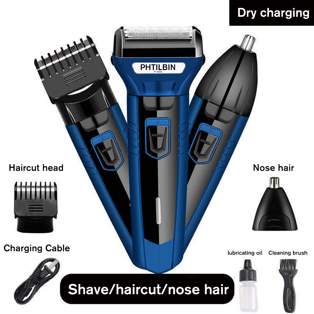 3 IN 1 Electric Shaver For Men Beard Trimmer USB Rechargeable Hair removal Professional
