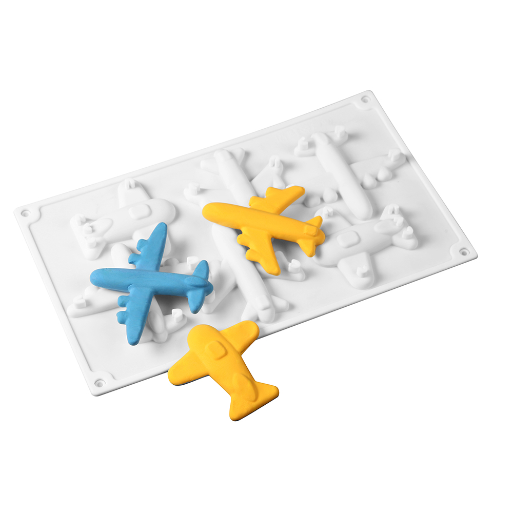 New 6 Cavity Aircraft Shaped Silicone Cake Mold Cookies 3D DIY Handmade kitchen Baking Tools Decorating Mousse Making Mould