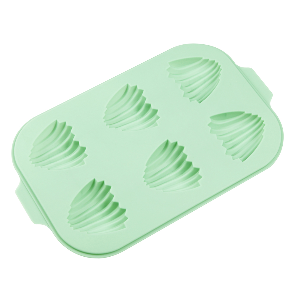 6 Cavity Heart Shell Shape Silicone Cake Mold Cookies DIY Handmade Kitchen Reuse Baking Tools Decorating Mousse Making Mould