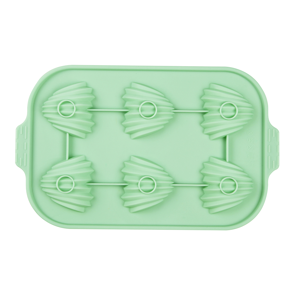 6 Cavity Heart Shell Shape Silicone Cake Mold Cookies DIY Handmade Kitchen Reuse Baking Tools Decorating Mousse Making Mould