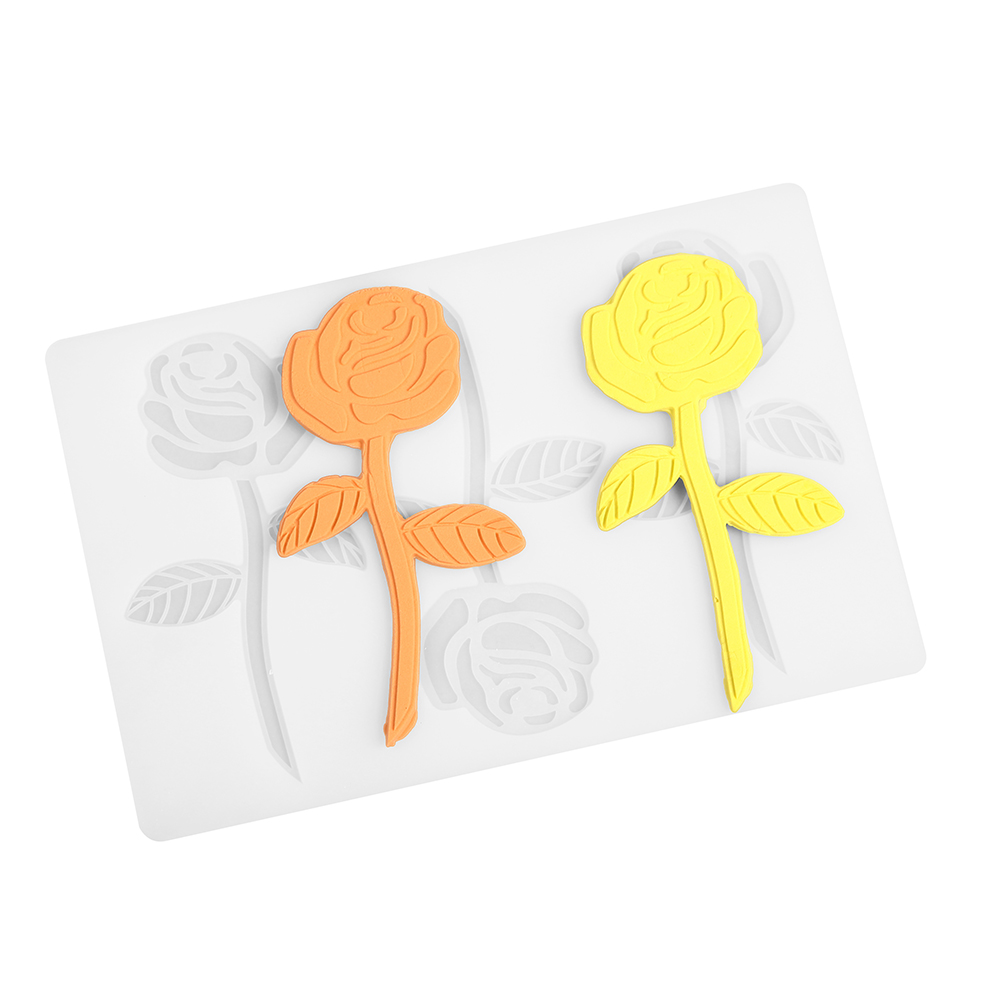 Diy Silicone Chocolate Decorative Mold 3 Rose Fondant Candy Mould Cake Decorating Making Home Kitchen Handmade Baking Tools