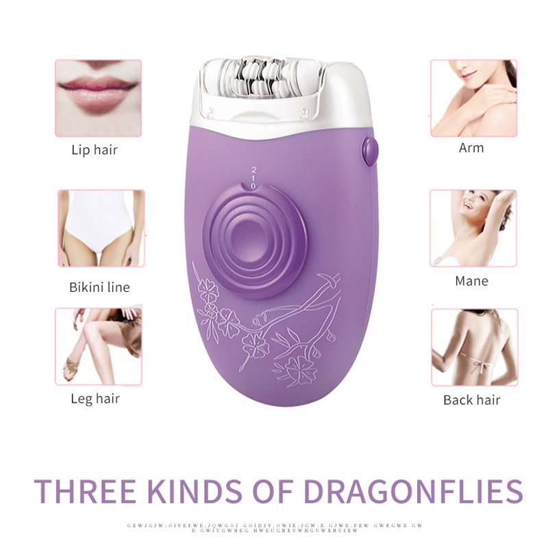 3in1 women epilator electric female shaver lady bikini trimmer facial hair removal